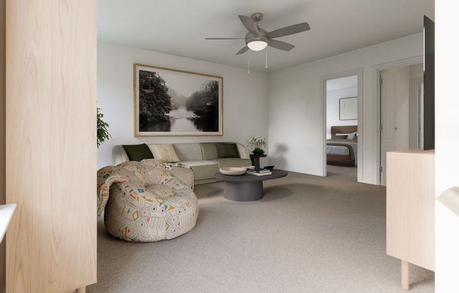Furnished interior view inside a new home in Silverstone, Knightdale (Image 11). Furnished interior view inside a new home in Silverstone, Knightdale (Image 11).