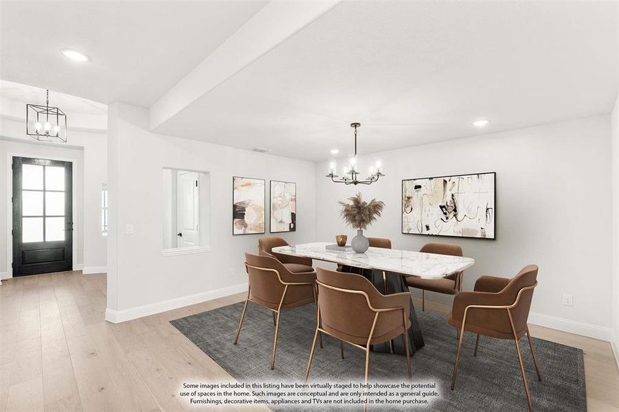 Furnished interior view inside a new home in Sunrise at Garden Valley, Waxahachie (Image 9).