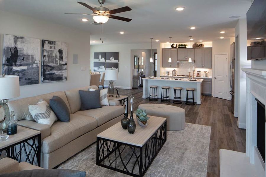 Representative furnished interior of a home built from the Pewter by Taylor Morrison in South Oak 60s, Oak Point (Image 3).