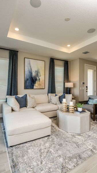Representative furnished interior of a home built from the Caicos by Taylor Morrison in Esplanade at Kingston, Estero (Image 18). Representative furnished interior of a home built from the Caicos by Taylor Morrison in Esplanade at Kingston, Estero (Image 18).