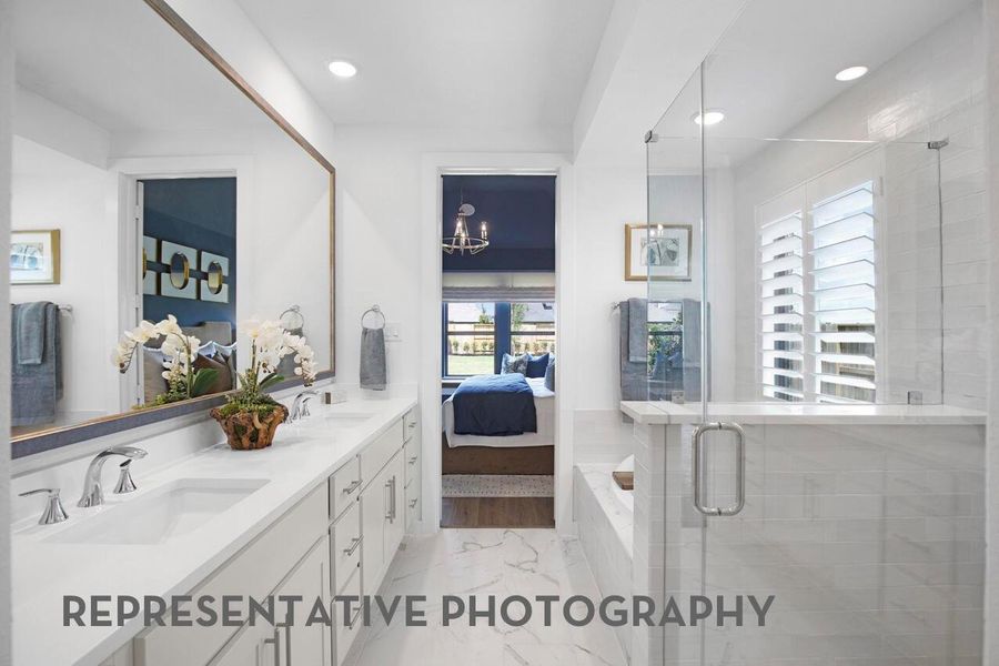 Furnished interior view inside a new home in Pomona, Manvel (Image 17).