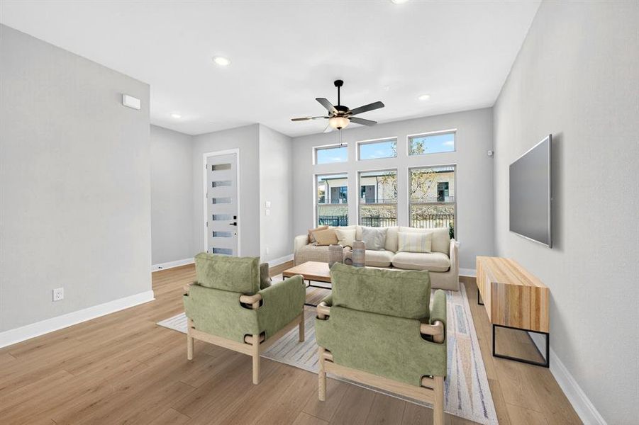 Furnished interior view inside a new home in Hillside at Las Colinas, Irving (Image 10).