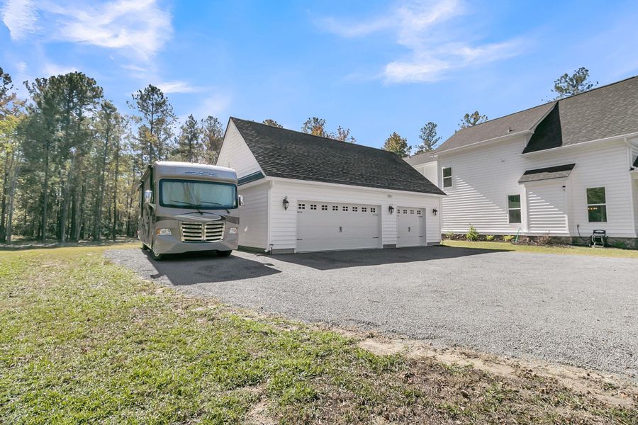 Exterior details and patio area of a home in , Huger (Image 23).