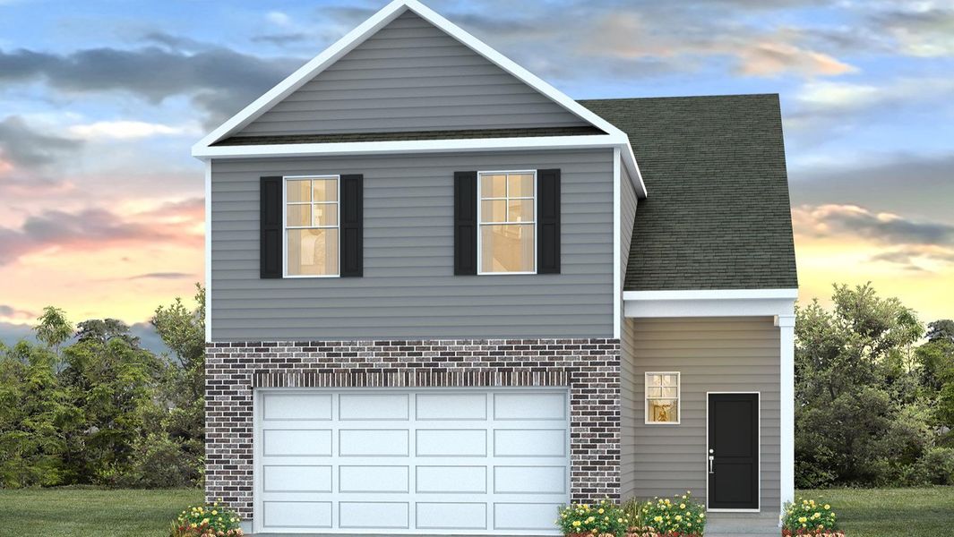 Representative exterior photo of a completed home built from the WREN by D.R. Horton in Livingston Woods, Irmo, SC (Image 4). Representative exterior photo of a completed home built from the WREN by D.R. Horton in Livingston Woods, Irmo, SC (Image 4).