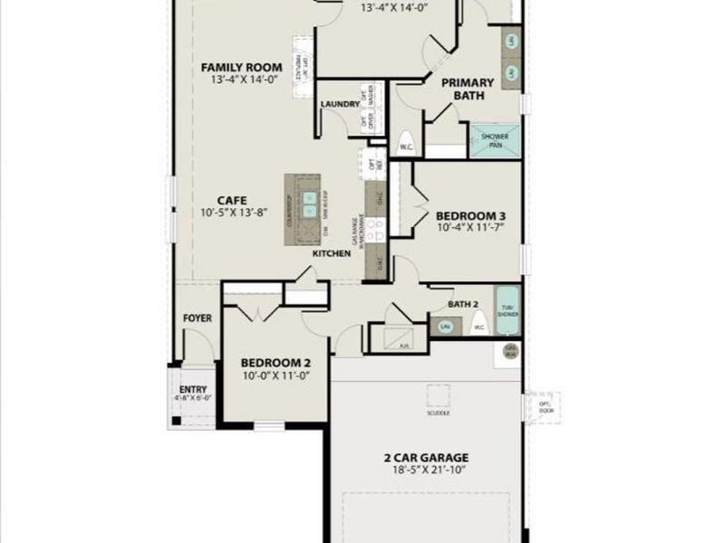 2D floor plan layout of this home in Emberly, Beasley, TX (Image 3).