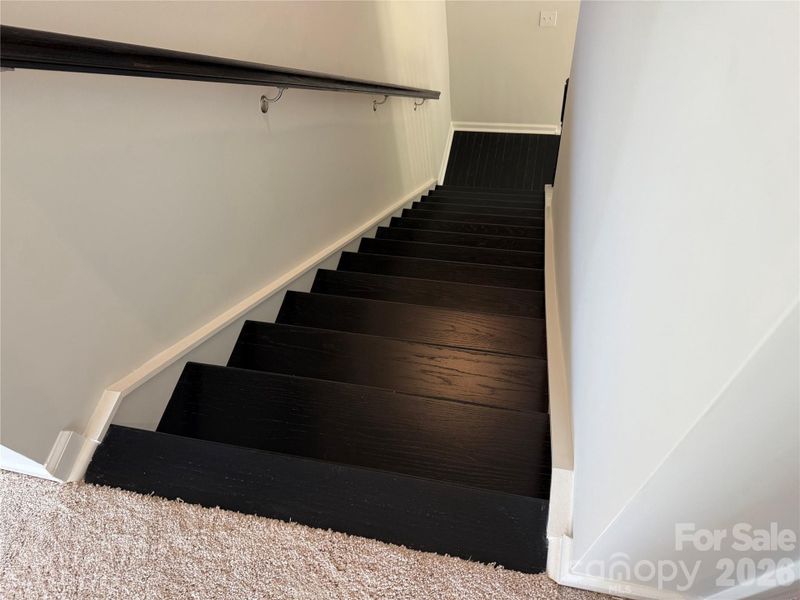 beautifully stained stairs
