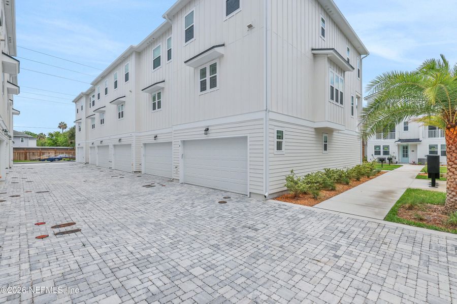 Exterior details and patio area of a home in North Beach Townhomes, Jacksonville Beach (Image 4). Exterior details and patio area of a home in North Beach Townhomes, Jacksonville Beach (Image 4).