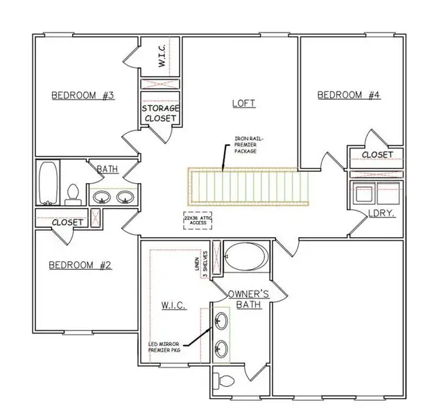 2D floor plan layout of this home in Jones Crossing, Hogansville, GA (Image 3).