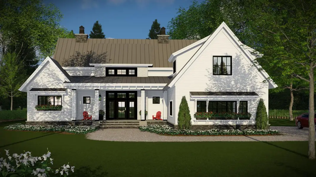 Exterior rendering of this home design in , Dripping Springs, TX (Image 4).