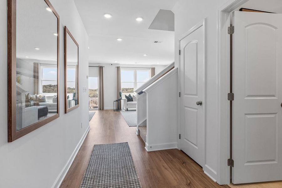 A room with white doors. A room with white doors.