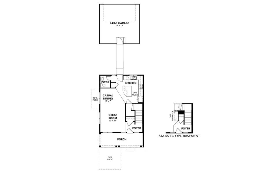2D floor plan layout of this home in Westerly - Townhomes, Erie, CO (Image 3).