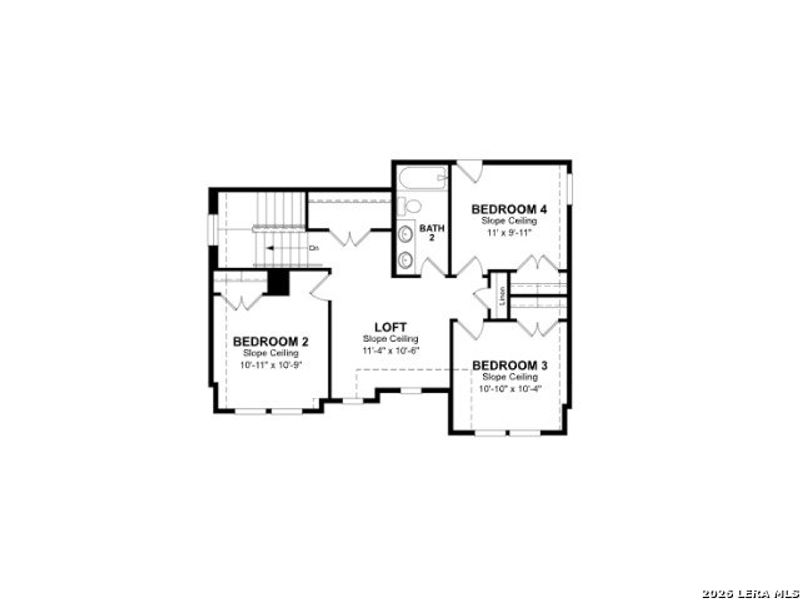 2D floor plan layout of this home in Bricewood, Helotes, TX (Image 3).