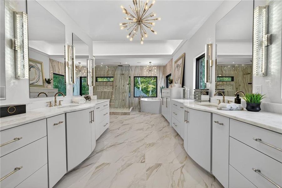 Furnished interior view inside a new home in , Atlanta (Image 42).