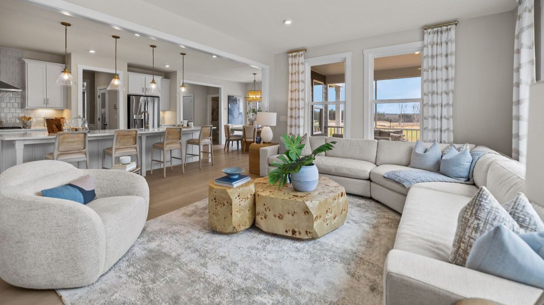 The Stonefield Home Plan in Michaux Garden by DRB Homes in Belmont, NC. - Living Area