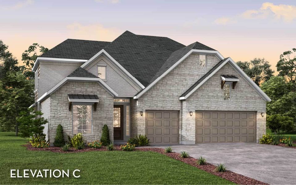 Representative exterior photo of a completed home built from the Eureka by CastleRock Communities in Sanctuary, Salado, TX (Image 19). Representative exterior photo of a completed home built from the Eureka by CastleRock Communities in Sanctuary, Salado, TX (Image 19).