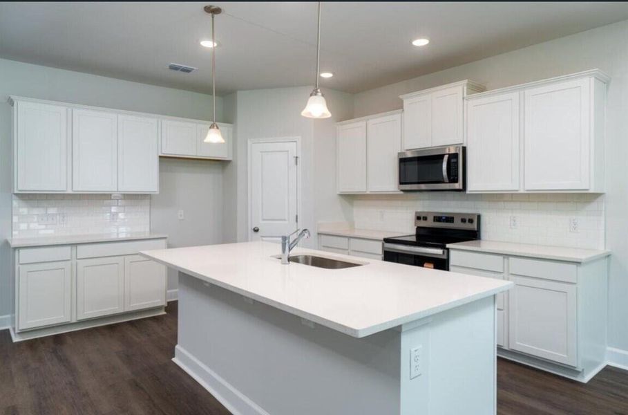Furnished interior view inside a new home in Cedar Glen Preserve, Huger (Image 4). Furnished interior view inside a new home in Cedar Glen Preserve, Huger (Image 4).