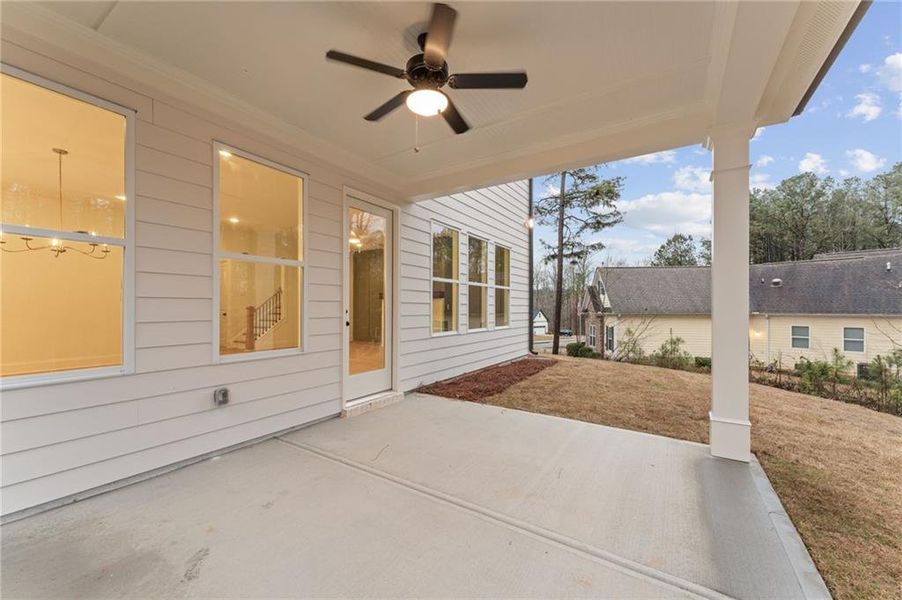 Exterior details and patio area of a home in The Reserve at Knollwood, Canton (Image 4).