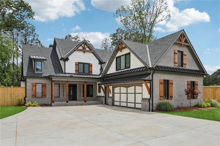 Front exterior of a new home in , Cumming, GA, highlighting curb appeal (Image 38). Front exterior of a new home in , Cumming, GA, highlighting curb appeal (Image 38).