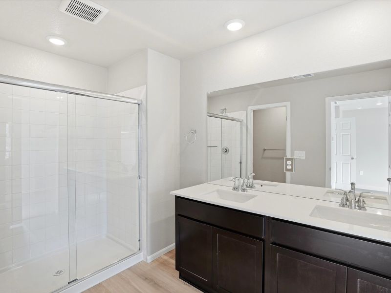 Furnished interior view inside a new home in Skyview at High Point, Aurora (Image 7). Furnished interior view inside a new home in Skyview at High Point, Aurora (Image 7).