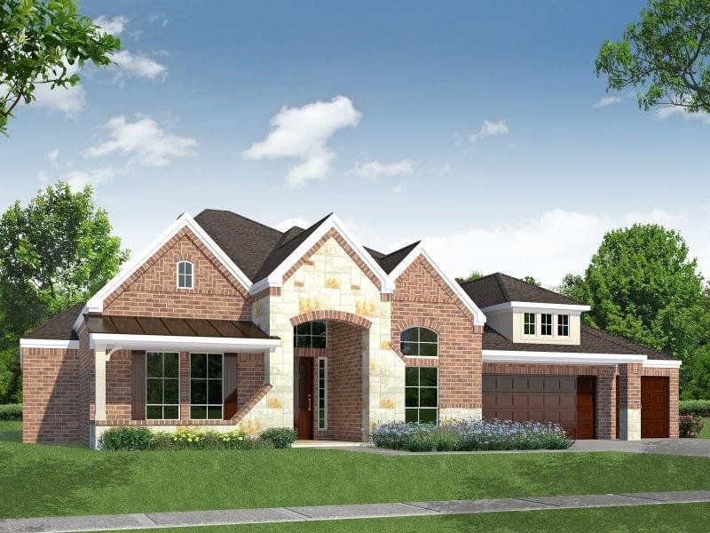 Front exterior of a new home in Briarley, Montgomery, TX, highlighting curb appeal (Image 2).