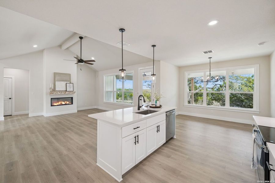Furnished interior view inside a new home in , Fischer (Image 9).