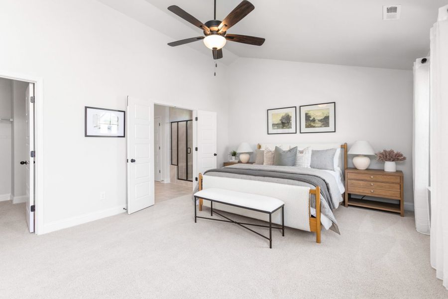 Representative furnished interior of a home built from the Kendall by Keystone Homes NC in Royal Pines, Trinity (Image 17).