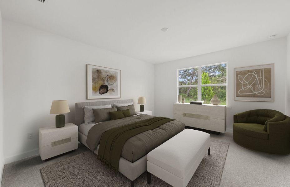 Furnished interior view inside a new home in Del Webb Oak Creek, North Fort Myers (Image 10).