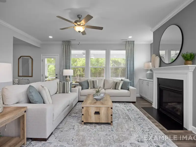 Furnished interior view inside a new home in Addison West, Holly Springs (Image 14).