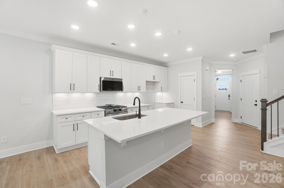 Furnished interior view inside a new home in Blythe Mill Townhomes, Waxhaw (Image 7).