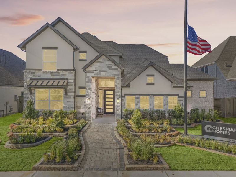 Front exterior of a new home in Riceland, San Antonio, TX, highlighting curb appeal (Image 9).