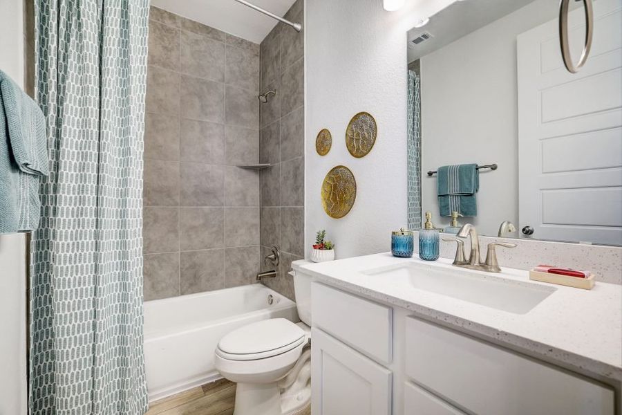 Representative furnished interior of a home built from the Pecos by Pacesetter Homes in Avery Centre, Round Rock (Image 10).