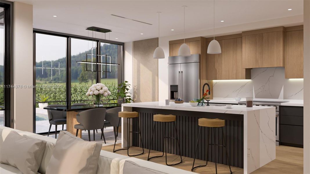 Furnished interior view inside a new home in , Coral Gables (Image 4). Furnished interior view inside a new home in , Coral Gables (Image 4).