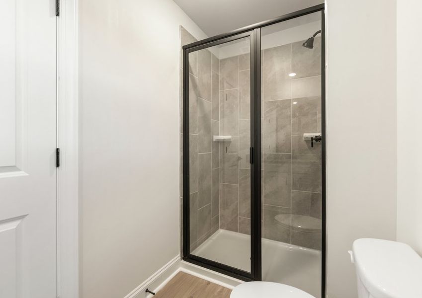 Glass-enclosed shower