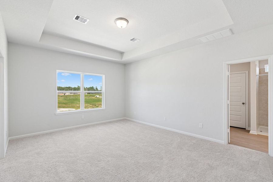 The Oriole II- Primary Bedroom with Tray Ceiling
