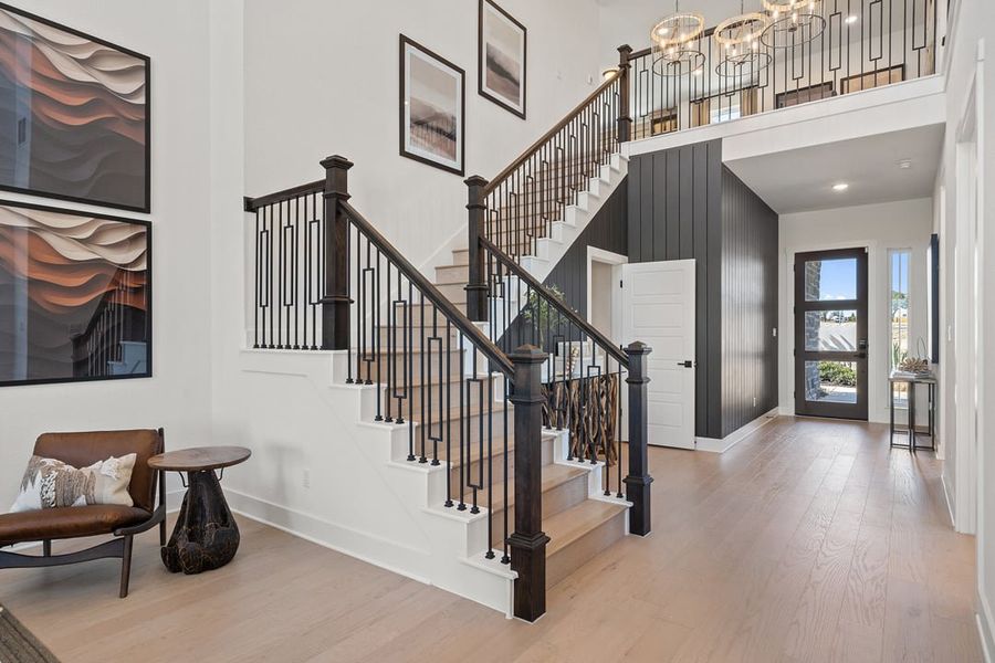 Furnished interior view inside a new home in Park Collection at Heritage, Dripping Springs (Image 5). Furnished interior view inside a new home in Park Collection at Heritage, Dripping Springs (Image 5).
