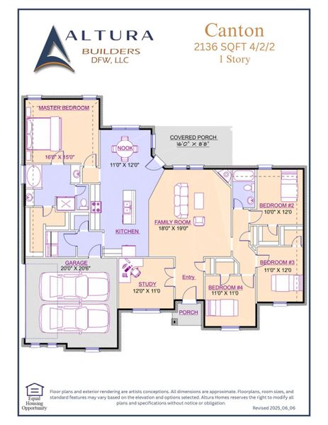 2D floor plan layout for the Canton by Altura Homes in Mallard Point, Greenville, TX (Image 3). 2D floor plan layout for the Canton by Altura Homes in Mallard Point, Greenville, TX (Image 3).