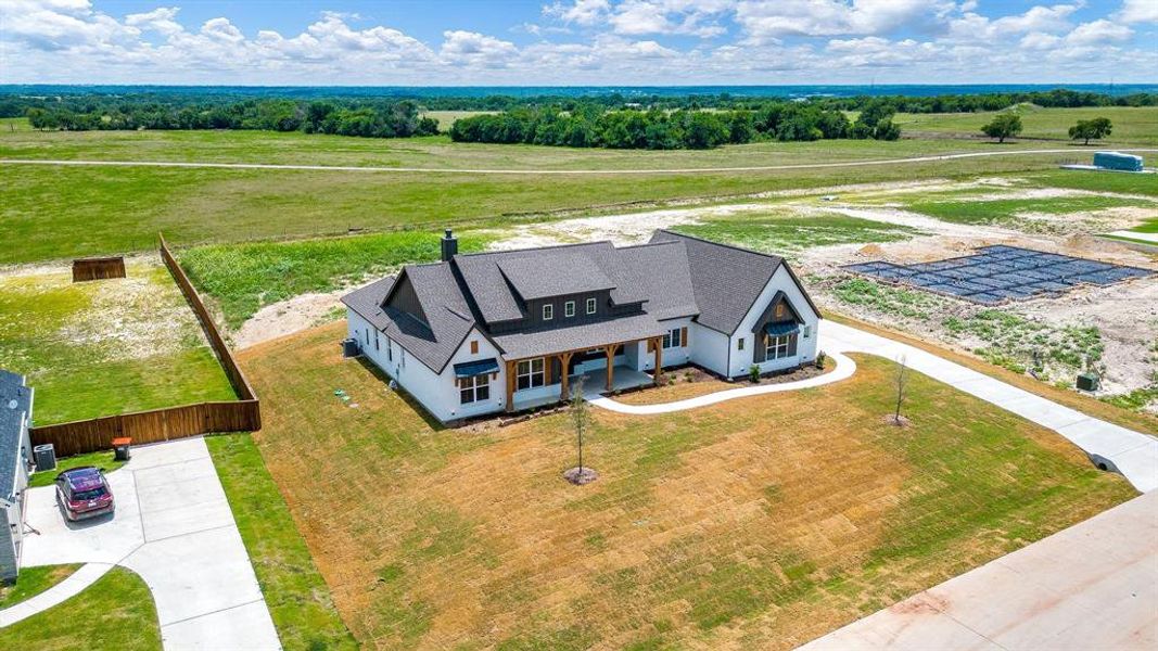 Bird's eye view featuring a rural view