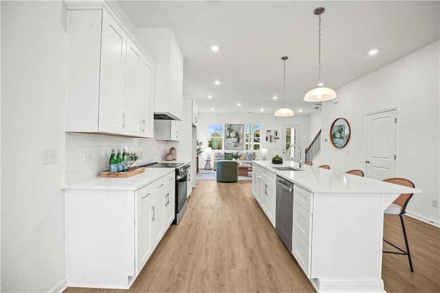 Furnished interior view inside a new home in , Atlanta (Image 8).