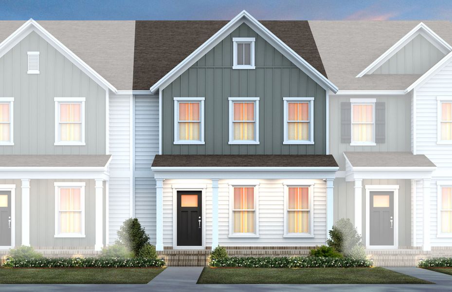 Representative exterior photo of a completed home built from the Sedona by Pulte Homes in The Preserve at Marks Creek, Knightdale, NC (Image 19).