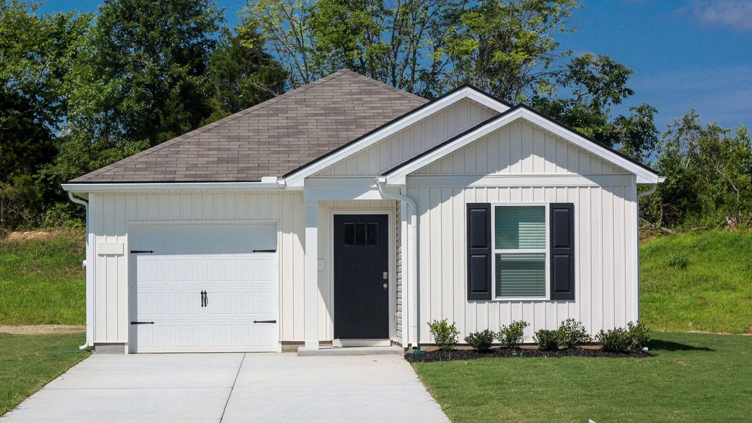 Front exterior of a new home in Parkside Point, Portland, TN, highlighting curb appeal (Image 1). Front exterior of a new home in Parkside Point, Portland, TN, highlighting curb appeal (Image 1).