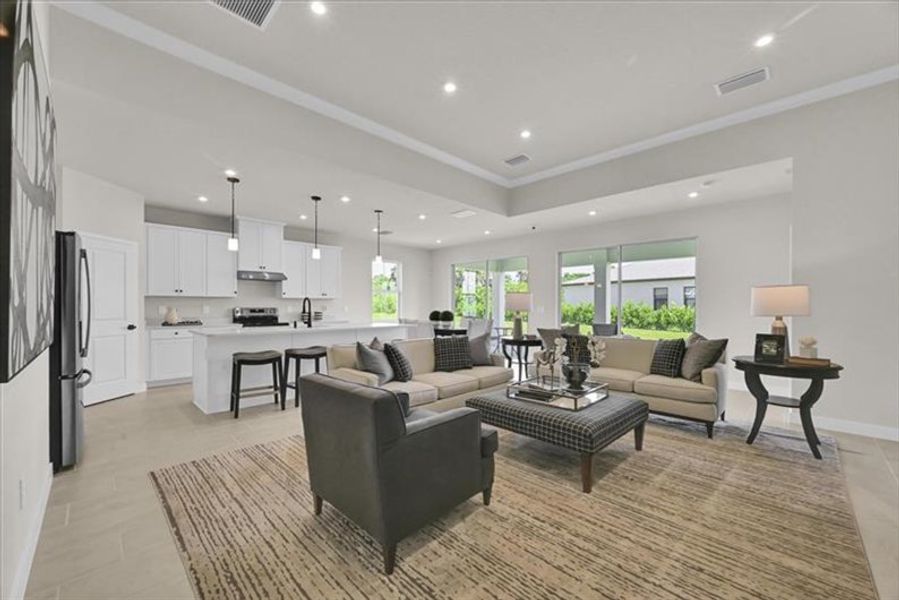 Furnished interior view inside a new home in Lost Tree Preserve, Vero Beach (Image 3).