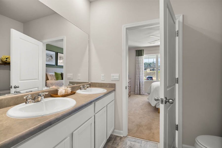 Representative furnished interior of a home built from the Calloway 3 by D.R. Horton in Byrd Village, Graniteville (Image 19).