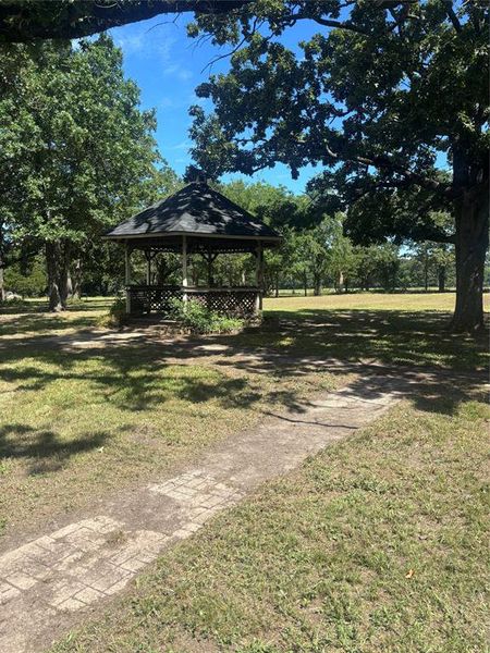 Gazebo in backyard Gazebo in backyard