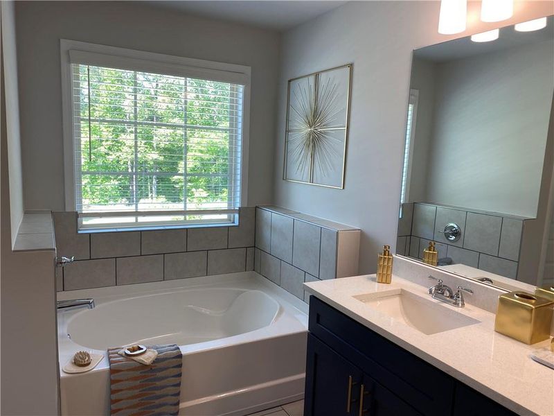 Furnished interior view inside a new home in Stratford Square, Lawrenceville (Image 5).
