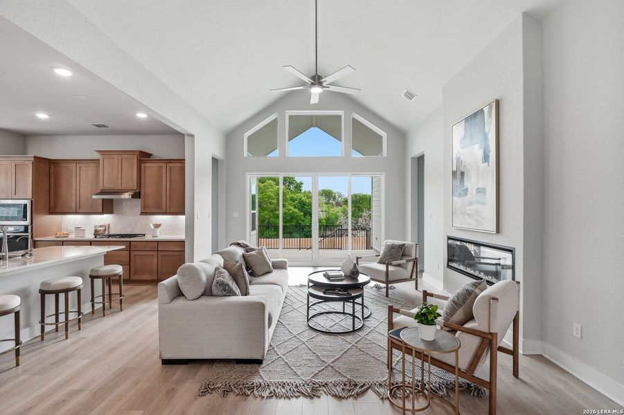 Furnished interior view inside a new home in Potranco Oaks, Castroville (Image 15).