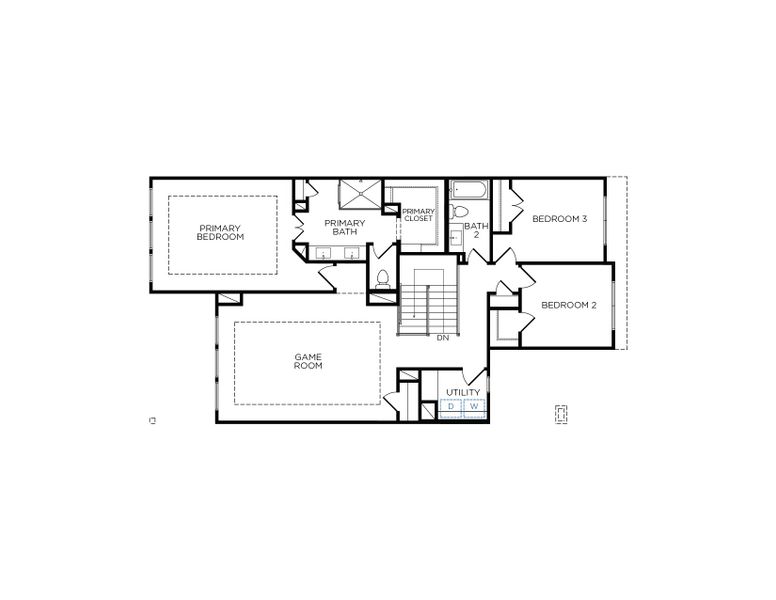 2D floor plan layout of this home in Summer Place  35', Montgomery, TX (Image 6).