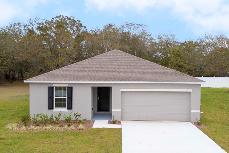 Representative exterior photo of a completed home built from the Magnolia by Maronda Homes in Vero Lake Estates, Vero Beach, FL (Image 1). Representative exterior photo of a completed home built from the Magnolia by Maronda Homes in Vero Lake Estates, Vero Beach, FL (Image 1).