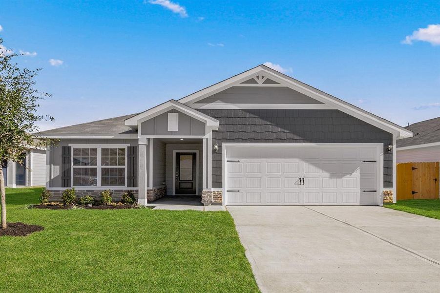 Single-Story Home with three bedrooms/ two bathrooms.