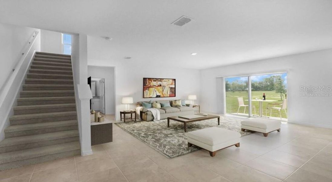 Furnished interior view inside a new home in Waterstone, Groveland (Image 10). Furnished interior view inside a new home in Waterstone, Groveland (Image 10).