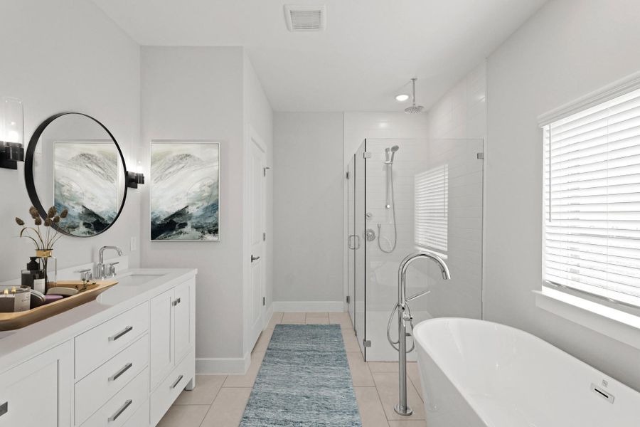 Relaxing primary bath (*Photo not of actual home and used for illustration purposes only.)